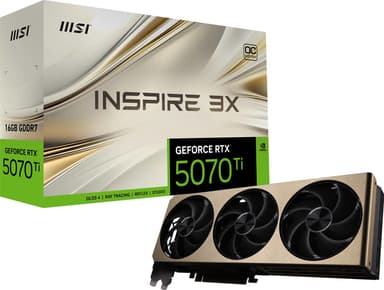 MSI GeForce RTX 5070 Ti 16G INSPIRE 3X OC PLUS grafikkort