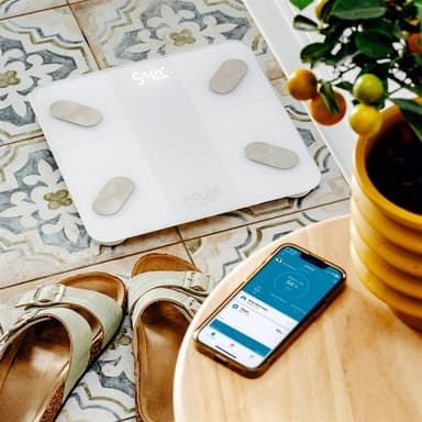Smart badevekt med 18 helseanalyser og Tuya-app - Hvit