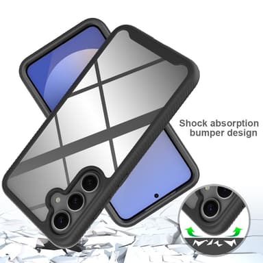 Til Samsung Galaxy S25 / S24 PC+TPU-deksel med støtsikker telefonveske