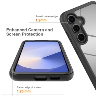 Til Samsung Galaxy S25 / S24 PC+TPU-deksel med støtsikker telefonveske