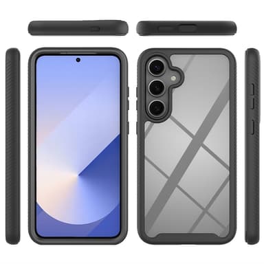 Til Samsung Galaxy S25 / S24 PC+TPU-deksel med støtsikker telefonveske