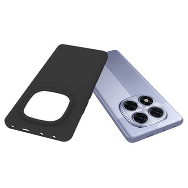Til Xiaomi Redmi Note 14 Pro 5G Deksel TPU Bakdeksel - Svart