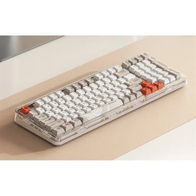 MIIIW Z980 ProMax trådløst mekanisk tastatur med RGB-belysning - kaffe