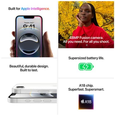 iPhone 16e smarttelefon 512GB (sort)