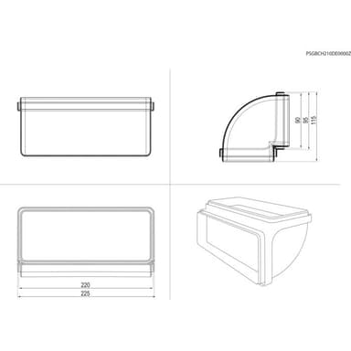 Electrolux Installasjonsdel til induksjonstopp M2CKCF09U
