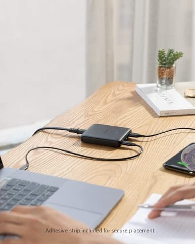 Anker PowerPort Atom III Slim GaN Vegglader, 3XUSB-A 1XUSB-C porter 65W maks, 4-porter, PIQ 3.0, for bærbare datamaskiner, nettbrett og smarttelefoner
