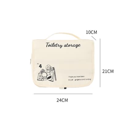 Stilig toalettmappe med opphengskrok