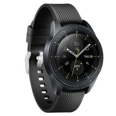 Klokkerem til Samsung Galaxy Watch 42 mm i  silikon (S) Sort