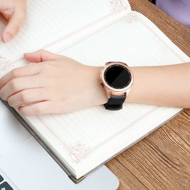 Klokkerem til Samsung Galaxy Watch 42 mm i  silikon (S) Sort