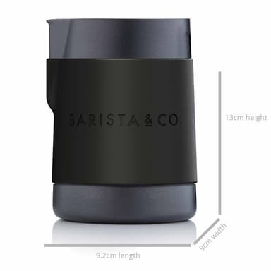 Shorty Professional Melkekanne av rustfritt stål (600 ml) black