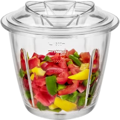 1,5 l Minihakker med glassbeholder.