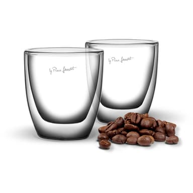 LAMART Latteglass 2-pakning, 80 ml, dobbeltveggs borosilikatglass