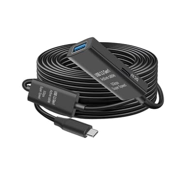 NÖRDIC 10m USB-C 3.2 GEN1 til USB-A 5Gbps Aktiv forlengelseskabel