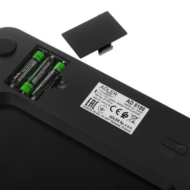 Smart badevekt med 18 helseanalyser og Tuya-app - Svart