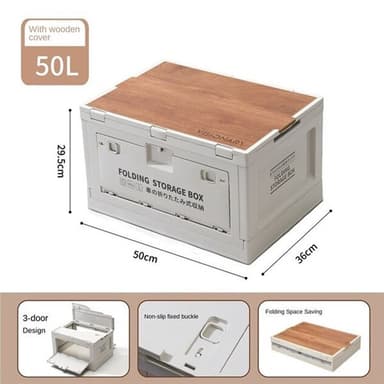 Oppbevaringsboks for Camping 50 Liter – Fleksibel og Sammenleggbar Design