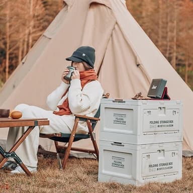 Oppbevaringsboks for Camping 50 Liter – Fleksibel og Sammenleggbar Design