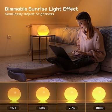 Dekorativ Bordlampe med Trinnløs Dimming og Programmerbare Lysskjemaer