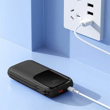 Mini powerbank 10000 mAh med hurtiglading og høy kapasitet