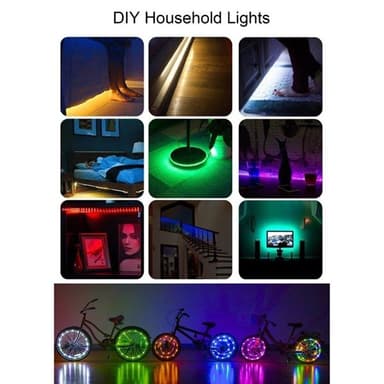 Tv belysning Usb med fjernkontroll - 12W 60 LEDs SMD 5050 RGB 1x1m