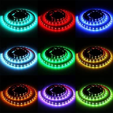 Tv belysning Usb med fjernkontroll - 12W 60 LEDs SMD 5050 RGB 1x1m