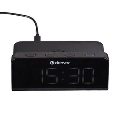 Denver vekkerklokke ECQ-103MK2 med trådløs lading og LED-display