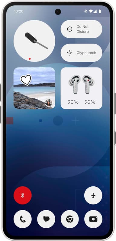 Nothing Phone (3a) 5G smarttelefon 8/128GB (hvit)