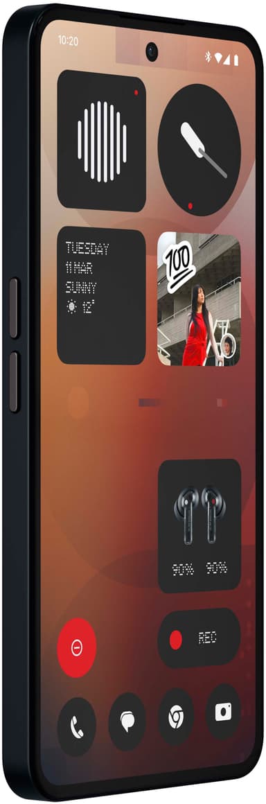 Nothing Phone (3a) 5G smarttelefon 12/256GB (sort)