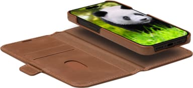 Dbramante1928 Lynge MagSafe iPhone 16e lommebokdeksel (tan)