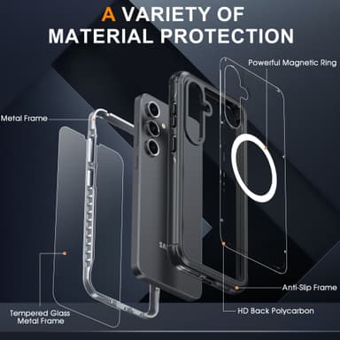 Samsung A16 telefondeksel, 9H herdet glass