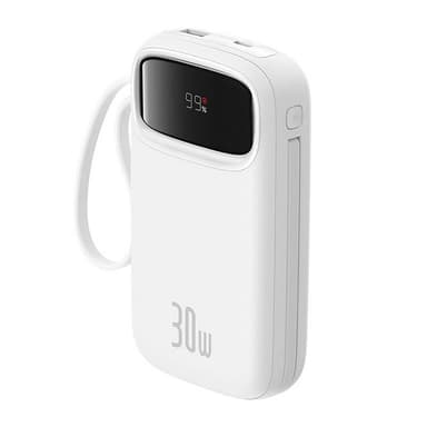Powerbank Baseus QPow 2 20000mAh 30W 2xUSB-C (hvit)