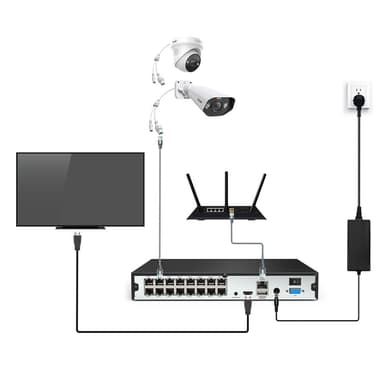 POE 5MP IP-kamera webkamera, 2-veis lyd, nattsyn, lyd- og lysalarm, IP66