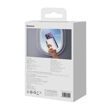 Powerbank Baseus Magnetic Mini 20000mAh, USB-C 20W MagSafe (hvit)