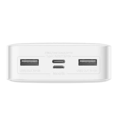 Powerbank Baseus Bipow 20000mAh, 15W (hvit)