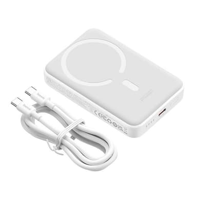 Powerbank mini Baseus 10000mAh, USB-C 30W Hvit