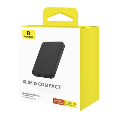 Magnetisk Mini Powerbank Baseus 5000mAh, USB-C 20W (svart)