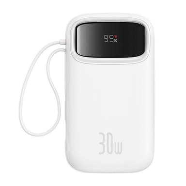 Powerbank Baseus QPow 2 20000mAh 30W 2xUSB-C (hvit)