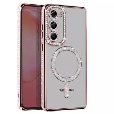 Diamond bling MagSafe deksel Samsung Galaxy S23 - Pink
