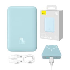 Powerbank Baseus Magnetic Mini 10000mAh, USB-C 20W MagSafe (blå)