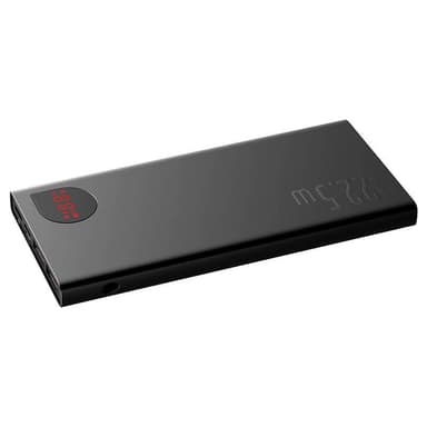 Powerbank Baseus Adaman Metal, 10000mAh, 2xUSB, USB-C, Lightning, MicroUSB 22,5W (svart)