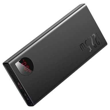 Powerbank Baseus Adaman Metal, 10000mAh, 2xUSB, USB-C, Lightning, MicroUSB 22,5W (svart)