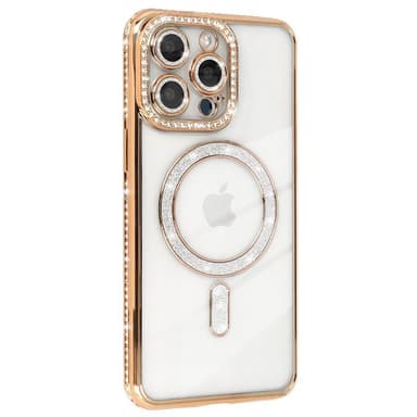 Diamond bling MagSafe deksel iPhone 16 Pro - Gold
