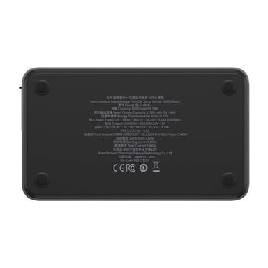 Powerbank/Baseus Super Energy PRO bilstarter, 1600A, USB (svart)