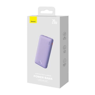 Baseus Airpow 10000mAh 20W Powerbank (lilla)