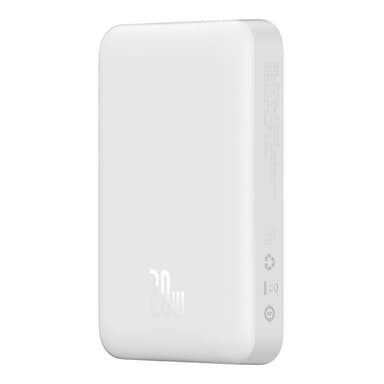 Powerbank Baseus Magnetic, 10000mAh, USB-C 20W, MagSafe (hvit)