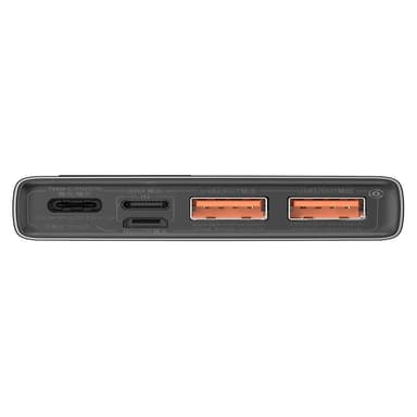 Powerbank Baseus Adaman Metal, 10000mAh, 2xUSB, USB-C, Lightning, MicroUSB 22,5W (svart)
