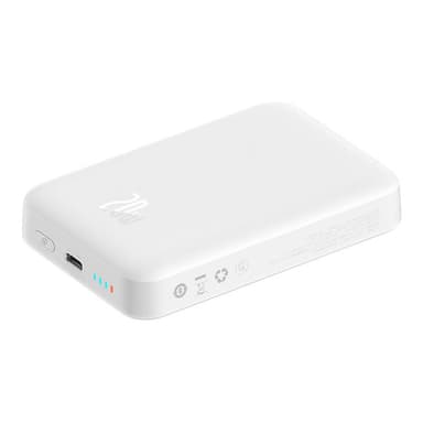 Powerbank Baseus Magnetic, 10000mAh, USB-C 20W, MagSafe (hvit)