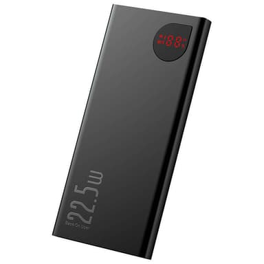 Powerbank Baseus Adaman Metal, 10000mAh, 2xUSB, USB-C, Lightning, MicroUSB 22,5W (svart)