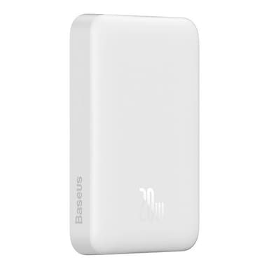 Powerbank Baseus Magnetic, 10000mAh, USB-C 20W, MagSafe (hvit)