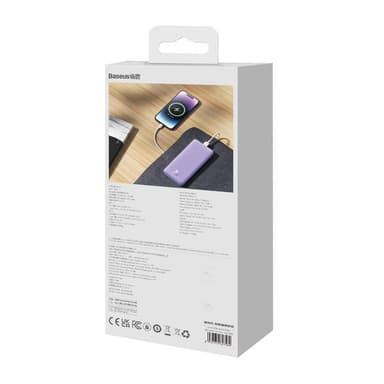 Baseus Airpow 10000mAh 20W Powerbank (lilla)