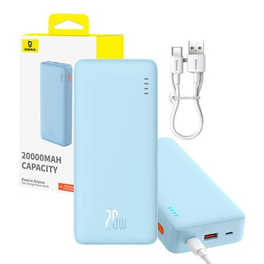 Baseus Airpow 20000mAh 20W powerbank (blå)